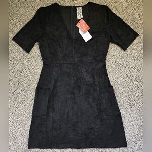 Sadie & Sage Vegan Faux Suede Mid Thigh Dress Sizes Small & Medium New With Tags